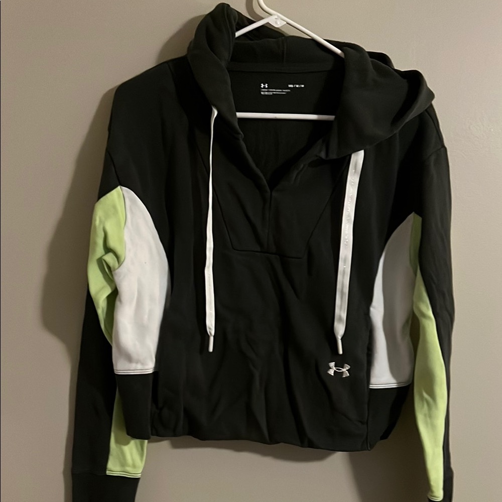 Under Armour Black and Green Hoodie